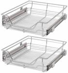 vidaXL Einbauschublade Korbauszug 2 Stk Silbern 500 mm 50480