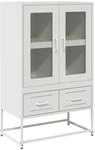 vidaXL Highboard Wei&szlig; 68x39x111,5 cm Stahl 853367