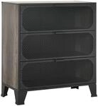 vidaXL Aufbewahrungsschrank Grau 72x36x82 cm Metall und MDF