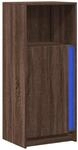 vidaXL LED-Sideboard Braun Eichen-Optik 42,5x34x100 cm Holzwerkstoff 852158