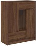 vidaXL Sideboard mit Schubladen T&uuml;ren Braun Eichen-Optik 73x31x90 cm 861856