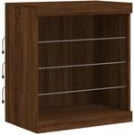 vidaXL Sideboard mit LED-Leuchten Braun Eichen-Optik 60,5x37x67 cm 836699