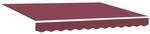 vidaXL Markisenersatzstoff Bordeauxrot 330 x 195 cm Polyester 42000444