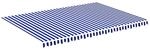 vidaXL Markisenbespannung Blau und Wei&szlig; 5x3,5 m 311922