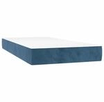 vidaXL Taschenfederkernmatratze Dunkelblau 120x190x20 cm Samt 4007158
