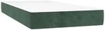 vidaXL Taschenfederkernmatratze Dunkelgr&uuml;n 100x220x20 cm Samt 4016609
