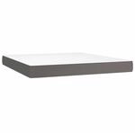 vidaXL Taschenfederkernmatratze Grau 160x200x20 cm Kunstleder 347826