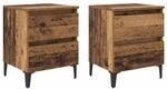 vidaXL Nachttisch 2 Stk Altholz 40 x 35 x 50 cm Holzwerkstoff 871919