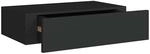 vidaXL Wandregal mit Schublade Schwarz 40x23,5x10 cm MDF 330243