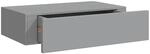 vidaXL Wandregal mit Schublade Grau 40x23,5x10 cm MDF 330245