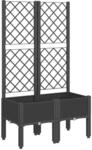 vidaXL Pflanzk&uuml;bel mit Rankgitter Schwarz 80x40x142 cm PP 367923