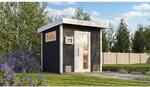 Weka Design-Saunahaus Kuopio Au&szlig;enma&szlig; 263 cm x 298 cm Anthrazit Technikpaket 1