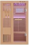 Dewello Finnische Sauna Minto 120x120 Hemlock 3,5 kW Harvia Ofen Sauna Set