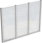 Skan Holz Seitenwand m. Polycarbonatplatten (FS) 255 x 200 cm Fichte Grau