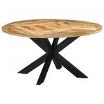vidaXL Esstisch &Oslash;150x76 cm Massives Raues Mangoholz 351710