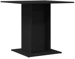 vidaXL Esstisch Schwarz Eichen-Optik 80x80x75 cm Holzwerkstoff 862408