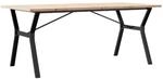 vidaXL Esstisch Y-Gestell 180x90x75,5 cm Massivholz Kiefer & Gusseisen