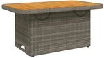 vidaXL Gartentisch Grau 90x55x71 cm Poly Rattan und Akazienholz 368276