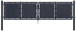 vidaXL Gartentor Stahl 300x100 cm Anthrazit 144524