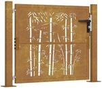 vidaXL Gartentor 105x80 cm Cortenstahl Bambus-Design 153184