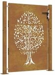 vidaXL Gartentor 105x155 cm Cortenstahl Baumdesign 153217