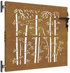 vidaXL Gartentor 85x100 cm Cortenstahl Bambus-Design 153233