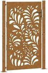 vidaXL Gartentor 105 x 155 cm Verwitterungsstahl Wellendesign 4100976