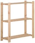 vidaXL Lagerregal mit 3 B&ouml;den 80x28,5x90 cm Massivholz Kiefer 327321