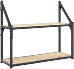 vidaXL 2-St&ouml;ckiges Wandregal Sonoma-Eiche 60 x 21 x 51 cm Holzwerkstoff 835460