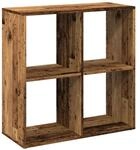 vidaXL Raumteiler-B&uuml;cherregal Altholz-Optik 69,5x29x69,5 cm 858010