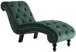 vidaXL Chaiselongue Gr&uuml;n Samt 248610