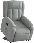 vidaXL Relaxsessel mit Aufstehhilfe Hellgrau Stoff 3205316