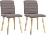 vidaXL Esszimmerst&uuml;hle 2 Stk Taupe Stoff 4101180
