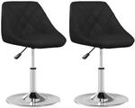vidaXL Esszimmerst&uuml;hle 2 Stk Schwarz Kunstleder 335160