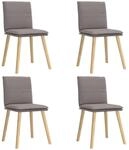 vidaXL Esszimmerst&uuml;hle 4 Stk Taupe Stoff 3315361