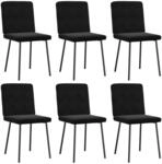vidaXL Esszimmerst&uuml;hle 6 Stk Schwarz Samt 3315562