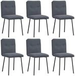 vidaXL Esszimmerst&uuml;hle 6 Stk Dunkelgrau Samt 3315680
