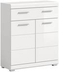 Standschrank 74 cm x 88 cm x 31 cm Front Wei&szlig; Hochglanz FSC&reg;