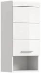 H&auml;ngeschrank 37 cm x 79 cm x 24 cm Front Wei&szlig; Hochglanz FSC&reg;
