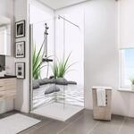 Schulte ExpressPlus DecoDesign Duschr&uuml;ckwand Foto &uuml;ber Eck Zen-Steine...