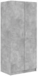 vidaXL Kleiderschrank Betongrau 80x52x180 cm Holzwerkstoff Modell 1