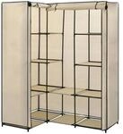 vidaXL Eckkleiderschrank Creme 130 x 87 x 169 cm