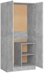 vidaXL Kleiderschrank Betongrau 82,5x51,5x180 cm Holzwerkstoff