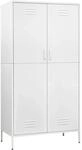 vidaXL Kleiderschrank Wei&szlig; 90x50x180 cm Stahl 336251