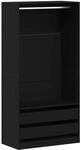 vidaXL Kleiderschrank mit Regal Schwarz Eichen-Optik 100 x 50 x 200 cm 3329299