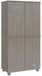 vidaXL Kleiderschrank HAMAR Hellgrau 89x50x180 cm Massivholz Kiefer 340483