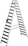 MUNK Stehleiter Beidseitig Begehbar mit Relax-Step 2x14 Stufen