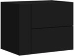 vidaXL Wand-Nachttisch Schwarz 45x30x35 cm