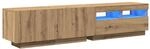 vidaXL TV-Schrank mit LED-Leuchten Artisan-Eiche 180x35x40 cm 3329164