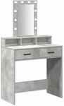 vidaXL Schminktisch mit Schubladen Grau 79 x 41 x 140 cm Holzwerkstoff 865166